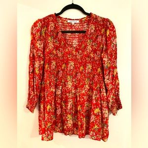 Rose and Olive Flowy Blouse